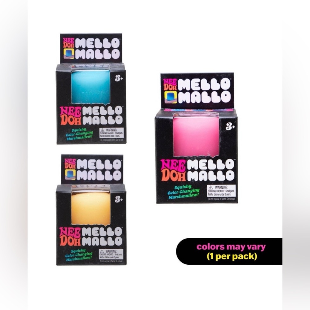 Viral NeeDoh Mello Mallo Color-Changing Marshmallow Set - blue, Yellow, Pink - Picture 2 of 7